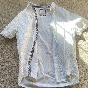 Men's White Denim & flower Ricky Singh shirt